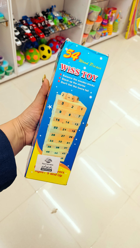جنگا چوبی روسی 54تیکه 4تاس وارداتی